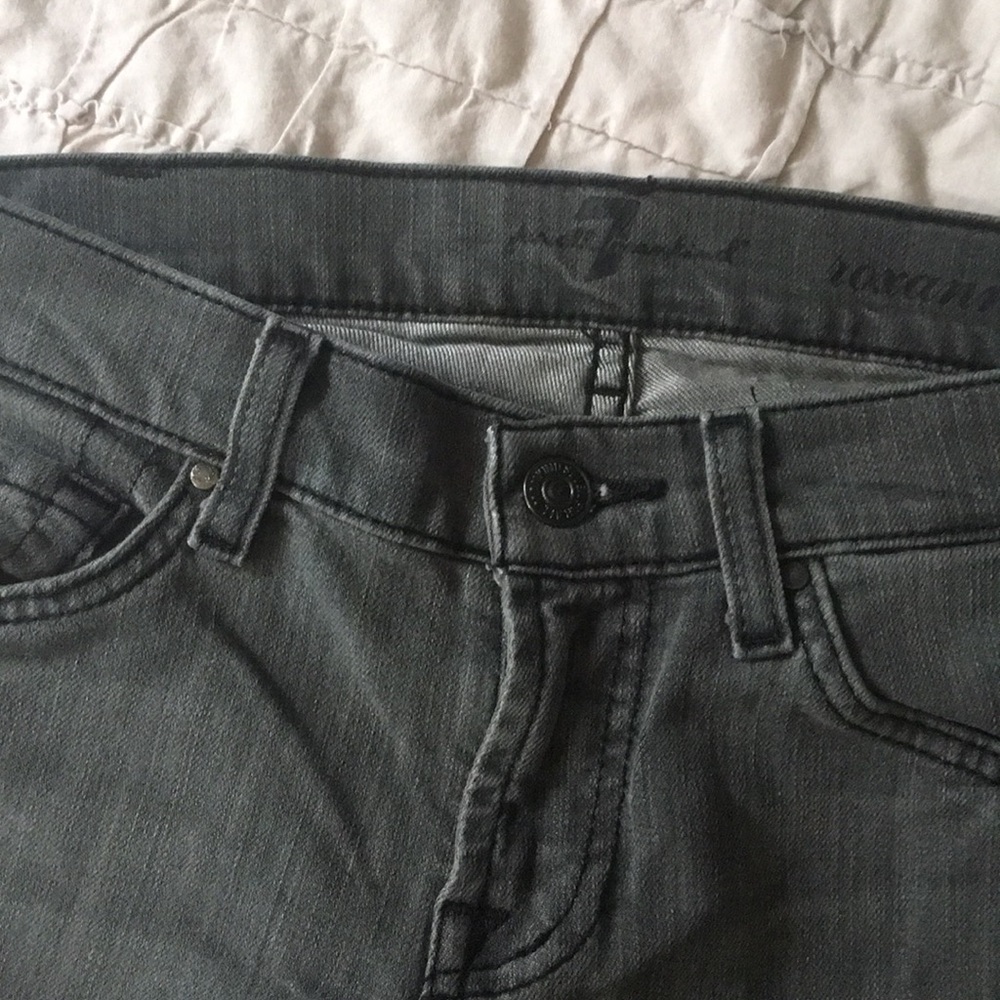 7 for All Mankind gray skinny jeans (size 24) - Picture 4 of 8